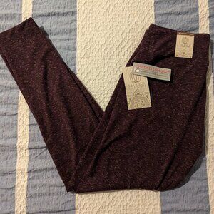 Marika Balance Collection Plum Heathered Leggings - NWT Size M
